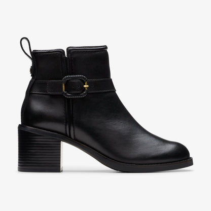 Chamberly Trim Black Leather | Clarks discount