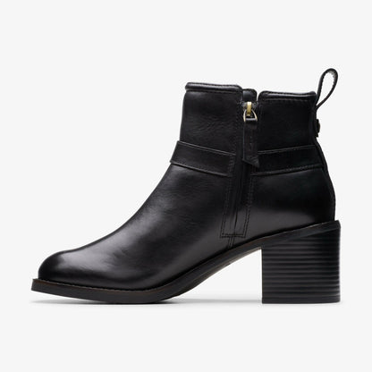 Chamberly Trim Black Leather | Clarks discount