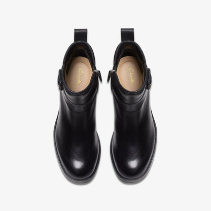Chamberly Trim Black Leather | Clarks discount