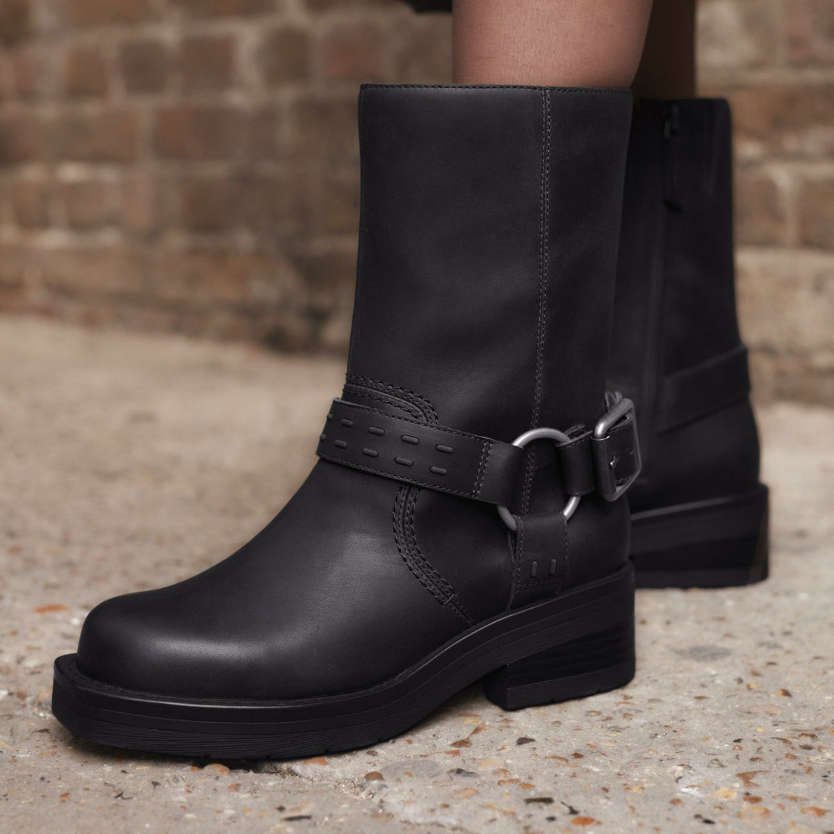 Rebelle Up Black Leather | Clarks for sale