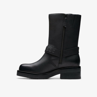 Rebelle Up Black Leather | Clarks for sale
