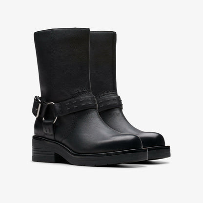 Rebelle Up Black Leather | Clarks for sale