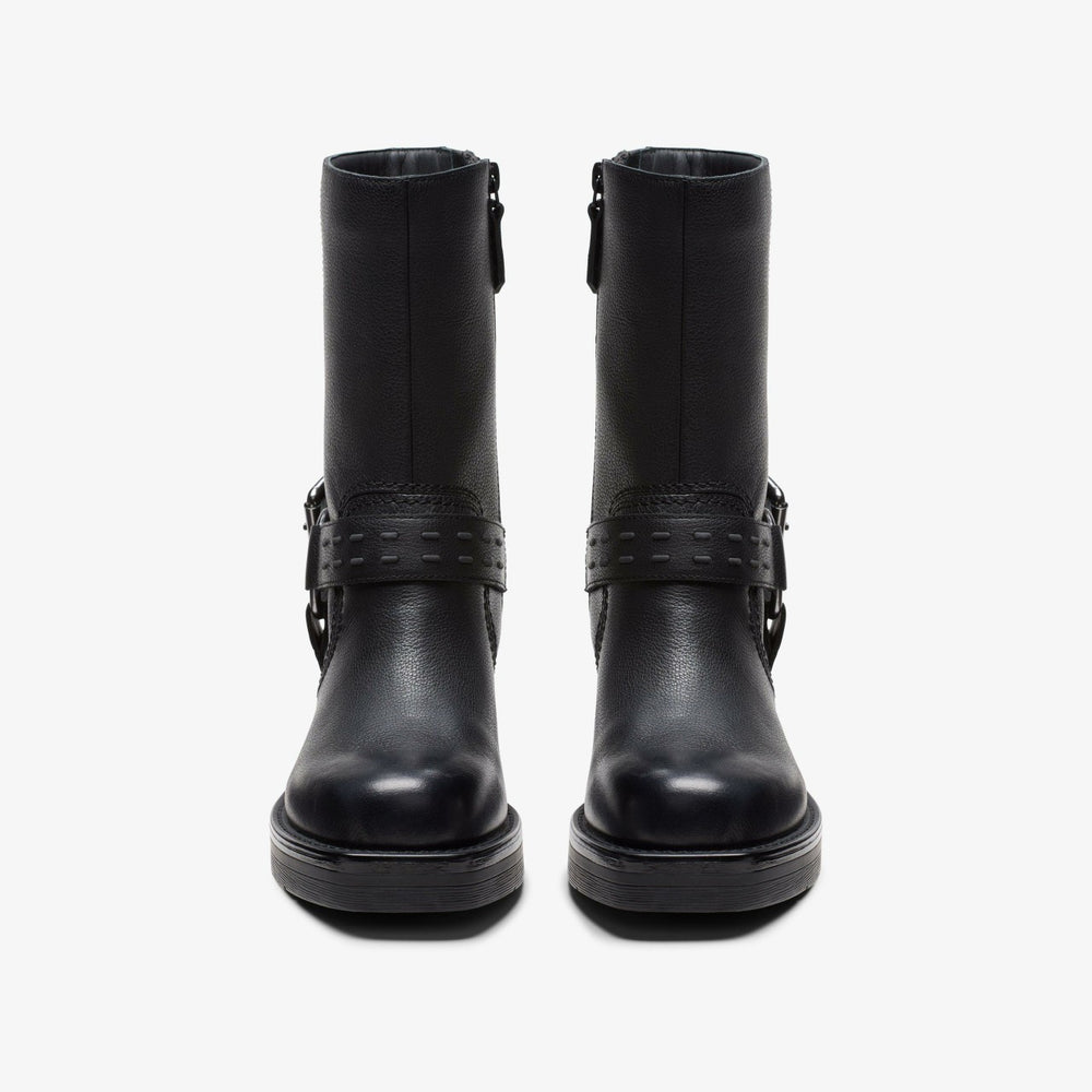 Rebelle Up Black Leather | Clarks for sale