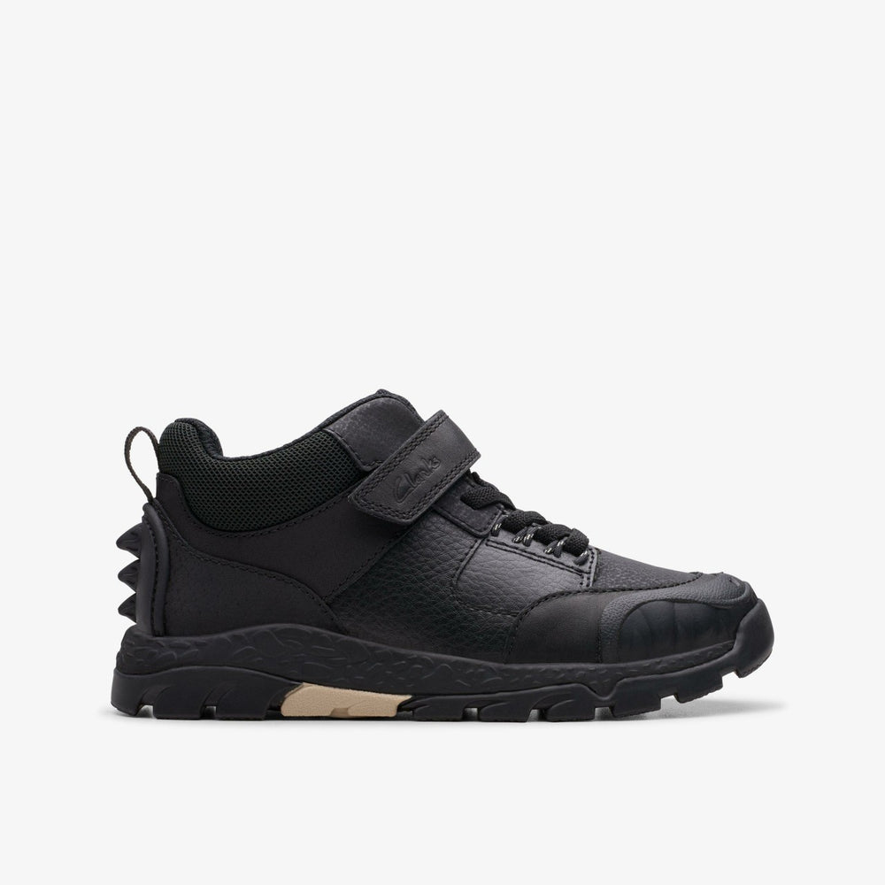 Steggy 2 Glow Kid Black Leather | Clarks discount