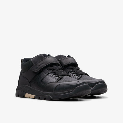 Steggy 2 Glow Kid Black Leather | Clarks discount