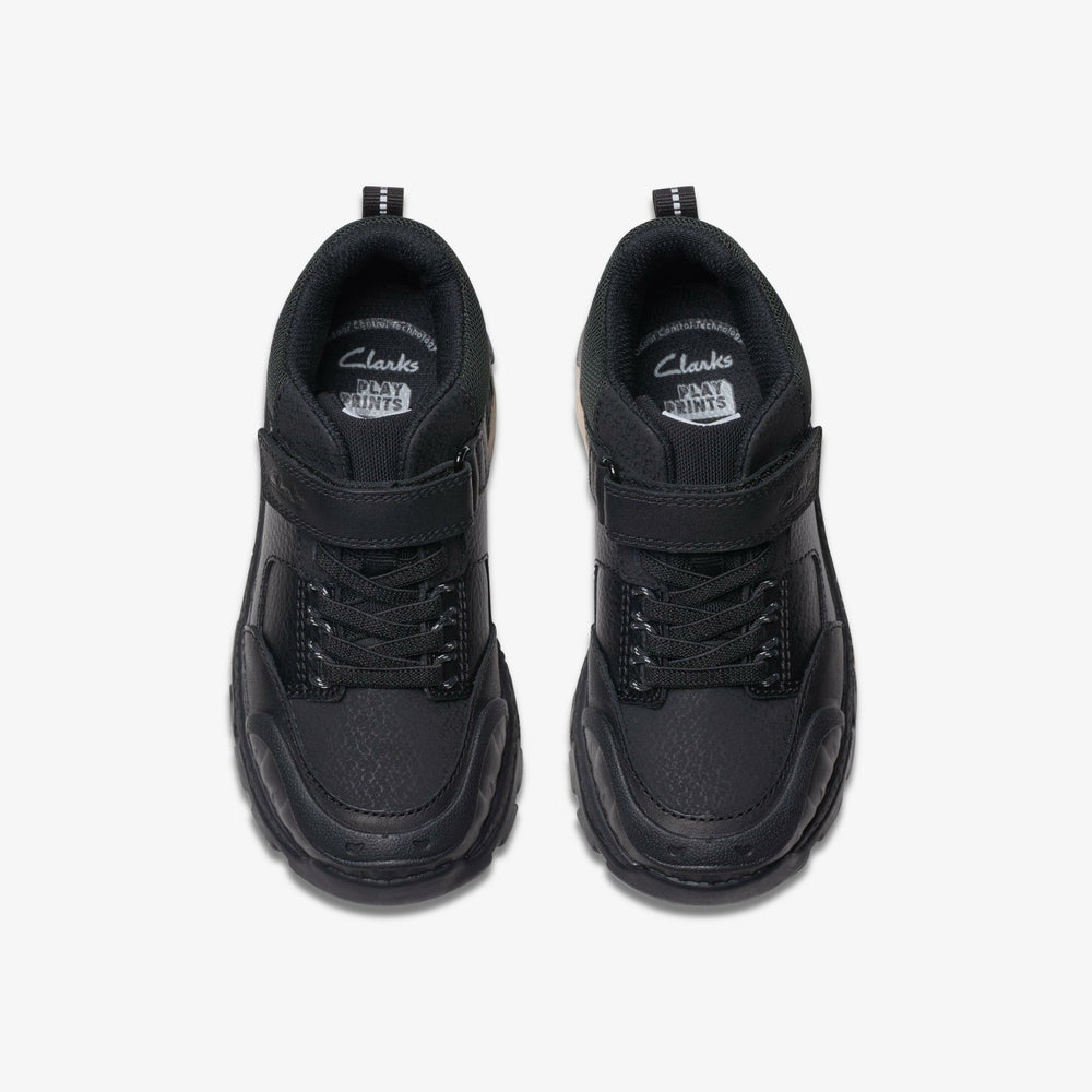 Steggy 2 Glow Kid Black Leather | Clarks discount