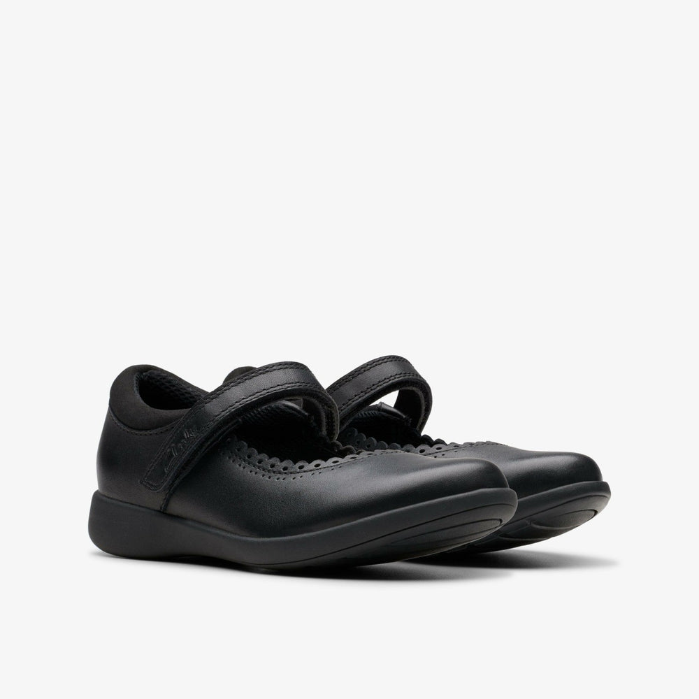 Etch Pure Kid Black Leather | Clarks outlet