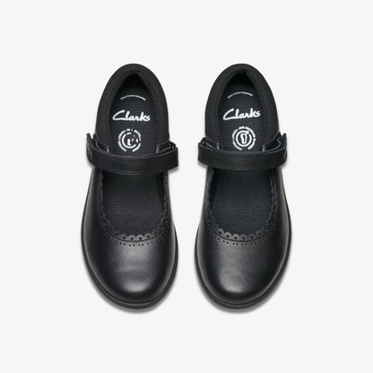 Etch Pure Kid Black Leather | Clarks outlet