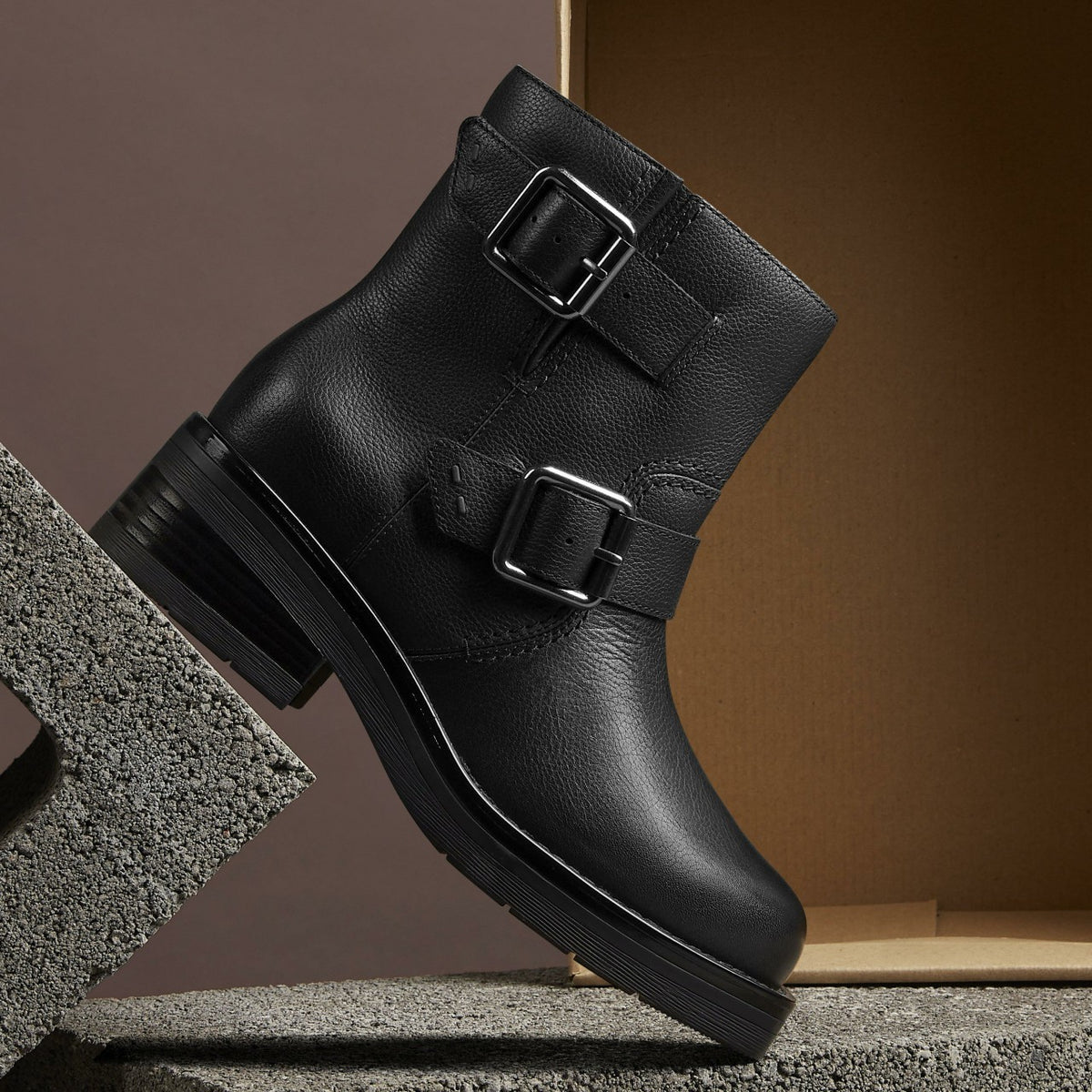 Rebelle Buckle Black Leather | Clarks outlet