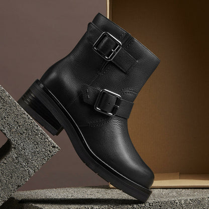 Rebelle Buckle Black Leather | Clarks outlet