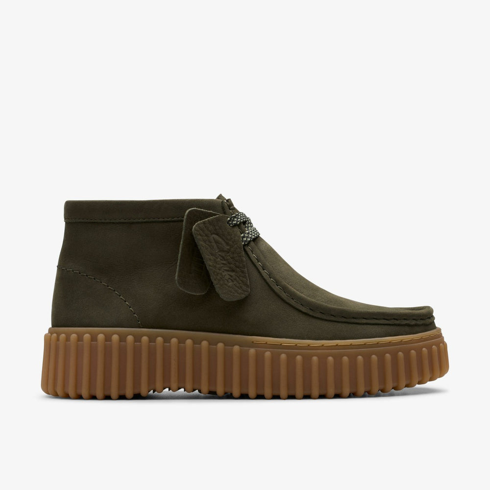 Torhill Moss Dark Green Nubuck | Clarks outlet
