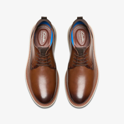 Brantin Plain Dark Tan Leather | Clarks online