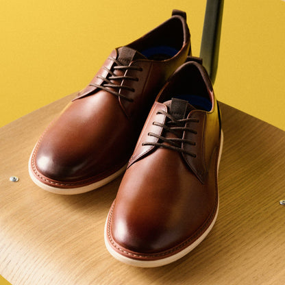 Brantin Plain Dark Tan Leather | Clarks online