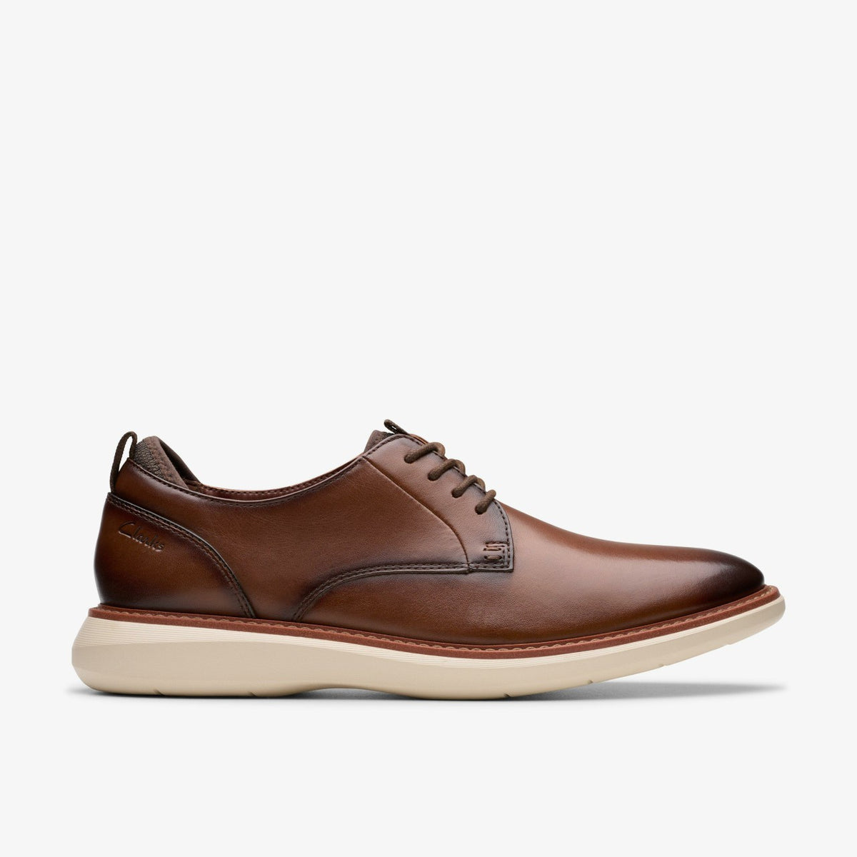 Brantin Plain Dark Tan Leather | Clarks online