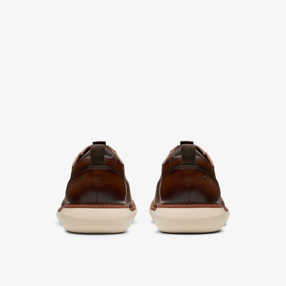 Brantin Plain Dark Tan Leather | Clarks online