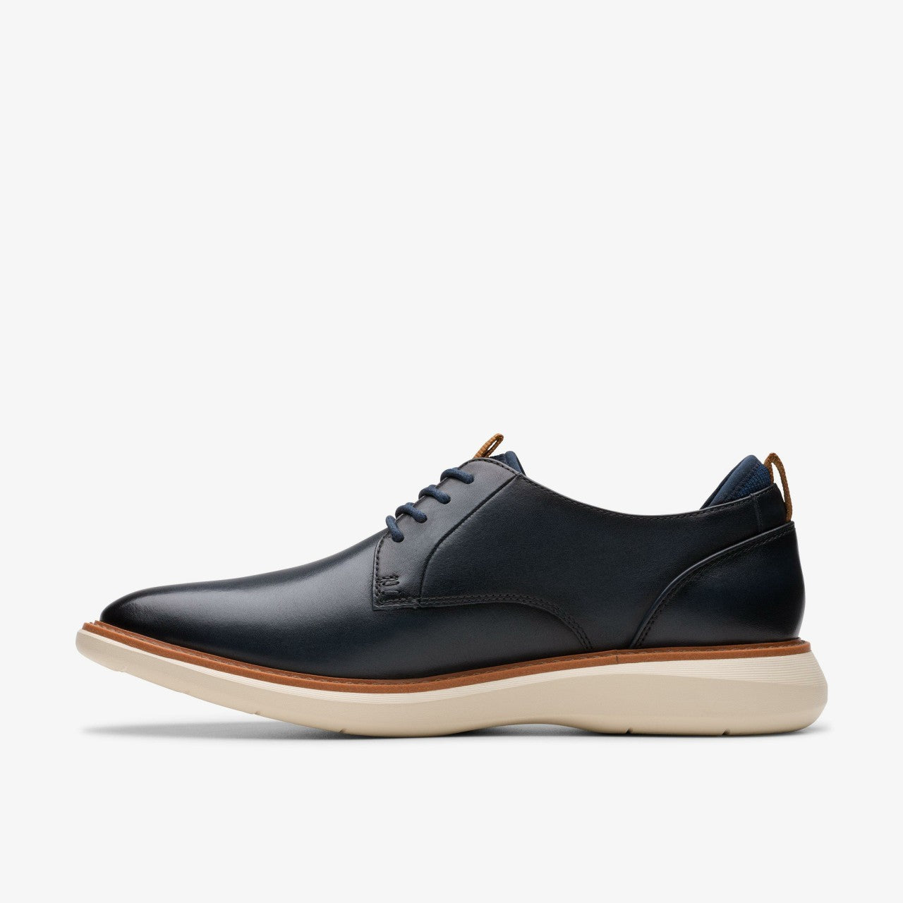 Brantin Plain Navy Leather | Clarks discount