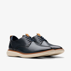 Brantin Plain Navy Leather | Clarks discount