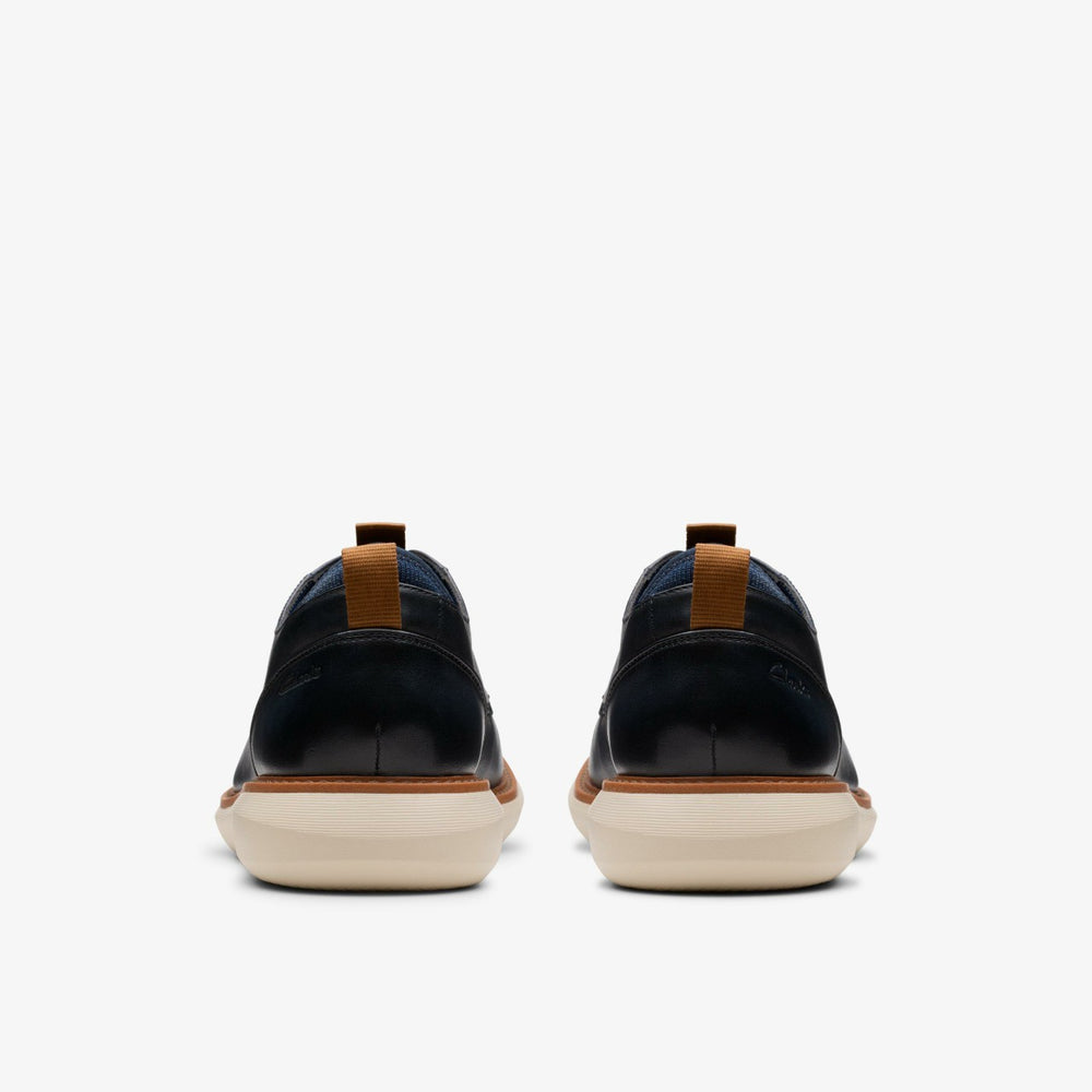 Brantin Plain Navy Leather | Clarks discount