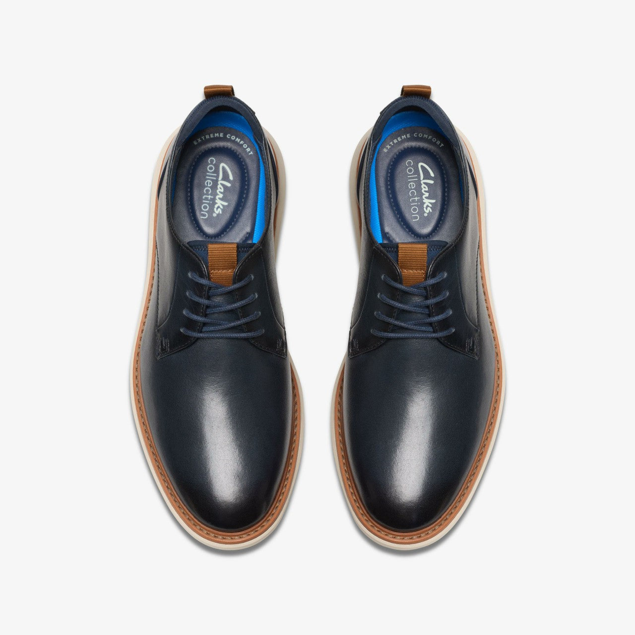 Brantin Plain Navy Leather | Clarks discount