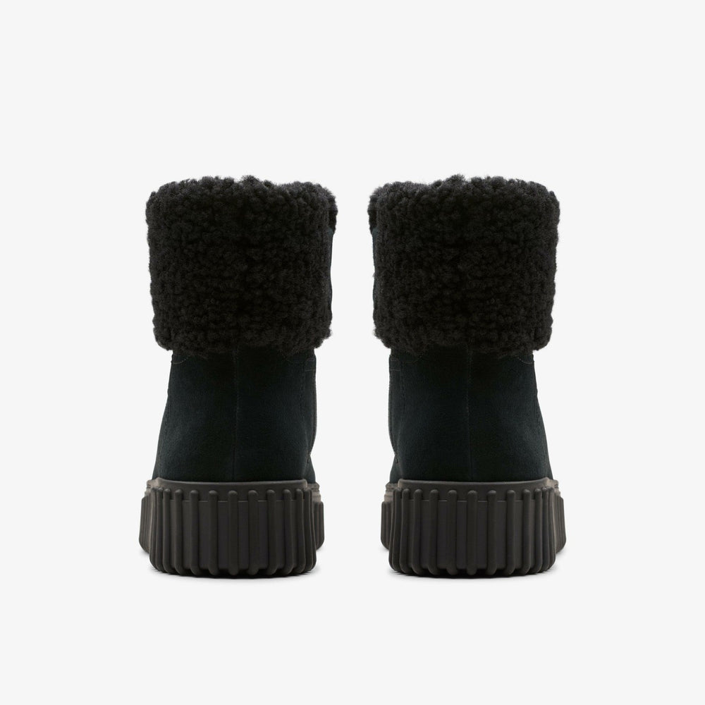 Torhill Turn Black Warmlined Suede | Clarks for sale