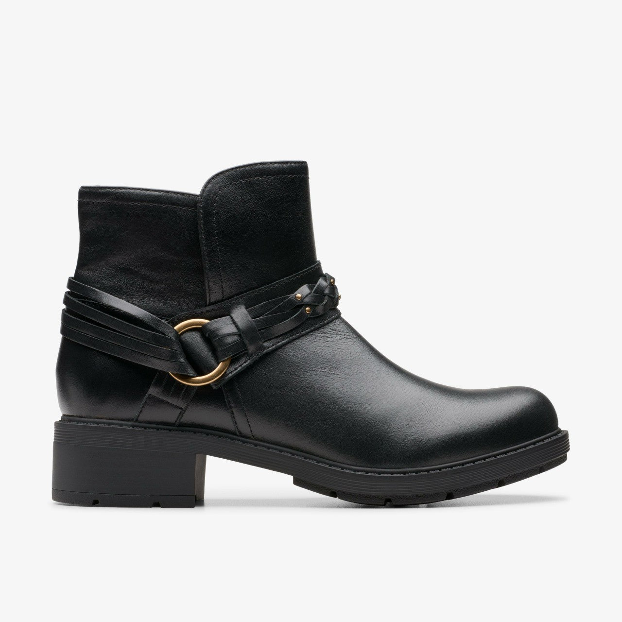 Hearth Kaylie Ankle Boot Black Leather | Clarks outlet