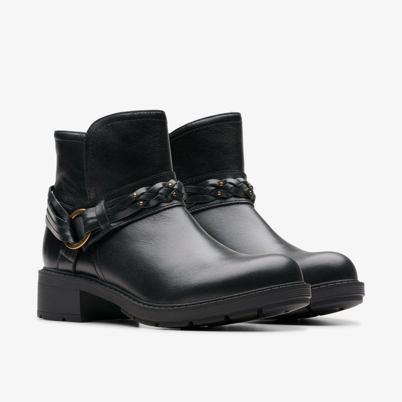 Hearth Kaylie Ankle Boot Black Leather | Clarks outlet