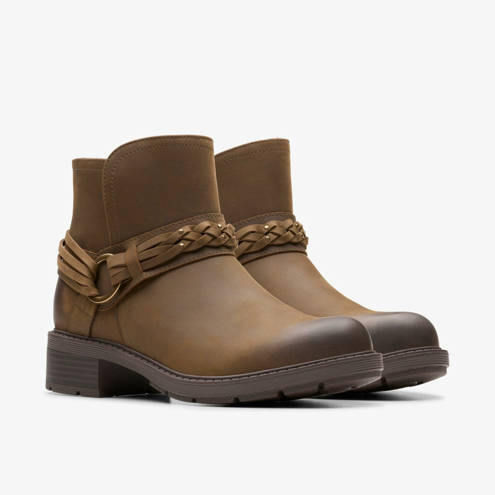 Hearth Kaylie Ankle Boot Mushroom Oily | Clarks discount