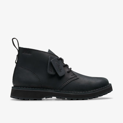 Solsbury Desert Boot Black Leather | Clarks on Sale