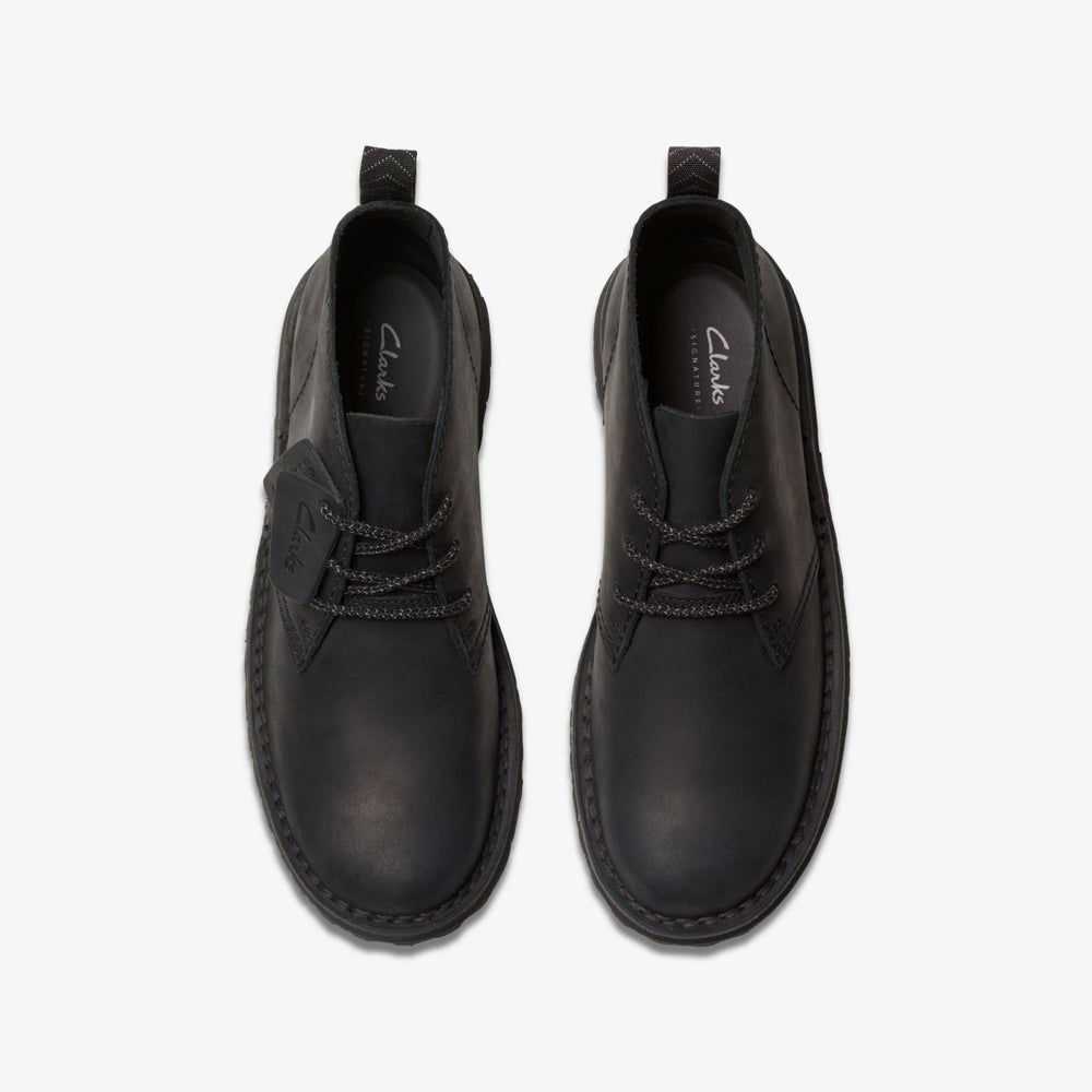 Solsbury Desert Boot Black Leather | Clarks on Sale