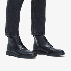 Aldwin Cap Black Leather | Clarks for sale