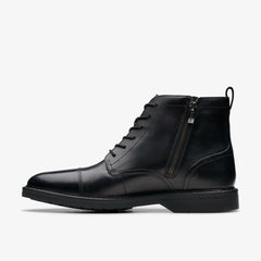 Aldwin Cap Black Leather | Clarks for sale