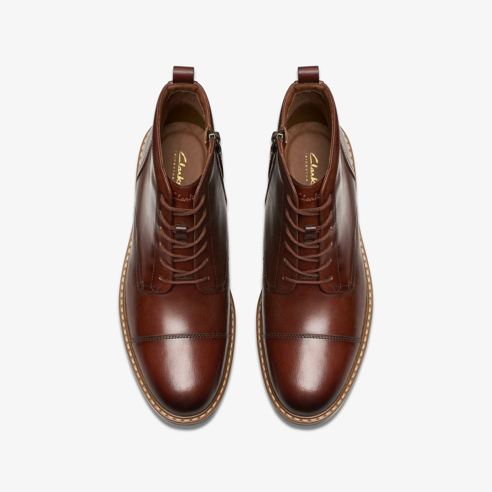 Aldwin Cap Mid Tan Leather | Clarks Sale