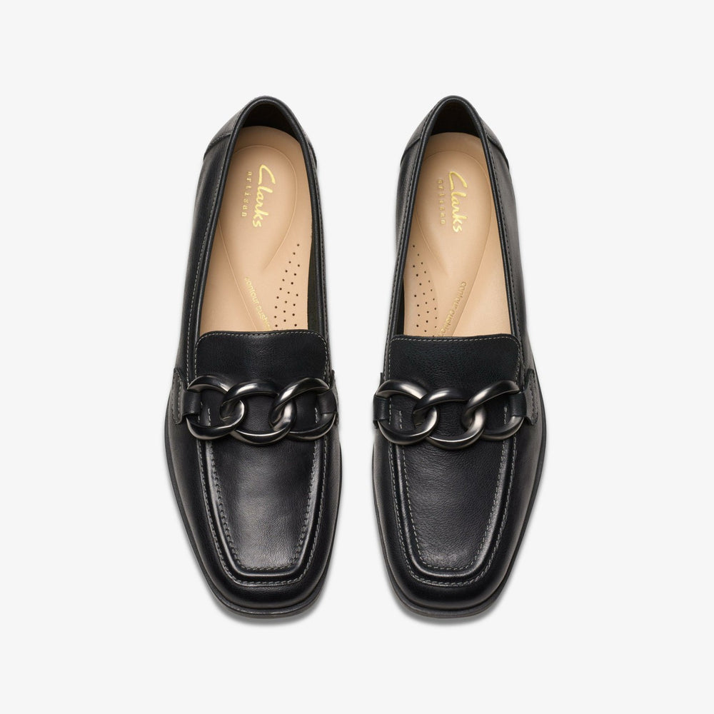 Sarafyna Iris Loafer Black Soft | Clarks for sale