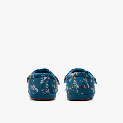 Fluffy Snug Kid Blue Print | Clarks outlet