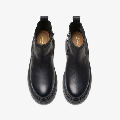 Hencroft Step Waterproof Black Leather | Clarks on Sale