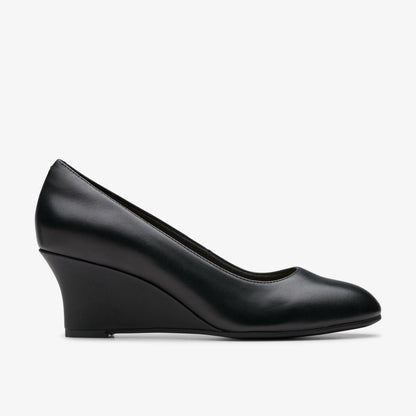 Olivette Pearl Black Leather | Clarks on Sale