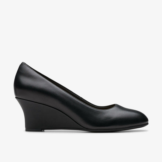 Olivette Pearl Black Leather | Clarks on Sale