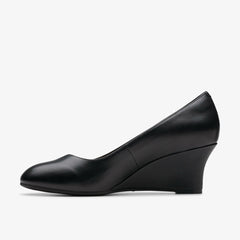 Olivette Pearl Black Leather | Clarks on Sale