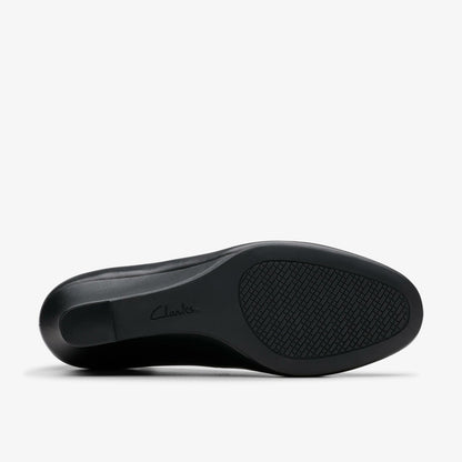 Olivette Pearl Black Leather | Clarks on Sale