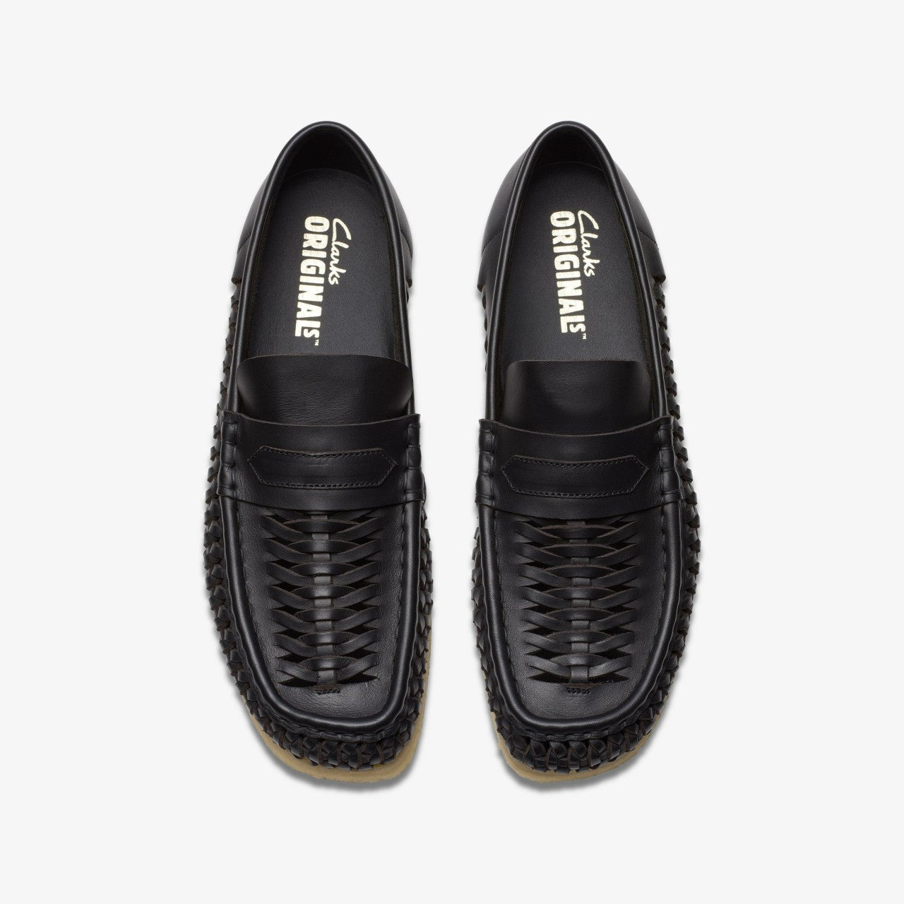 Wallabee Penny Weave Black Leather | Clarks online