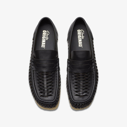 Wallabee Penny Weave Black Leather | Clarks online