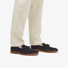 Torford Tassel Navy Suede | Clarks outlet