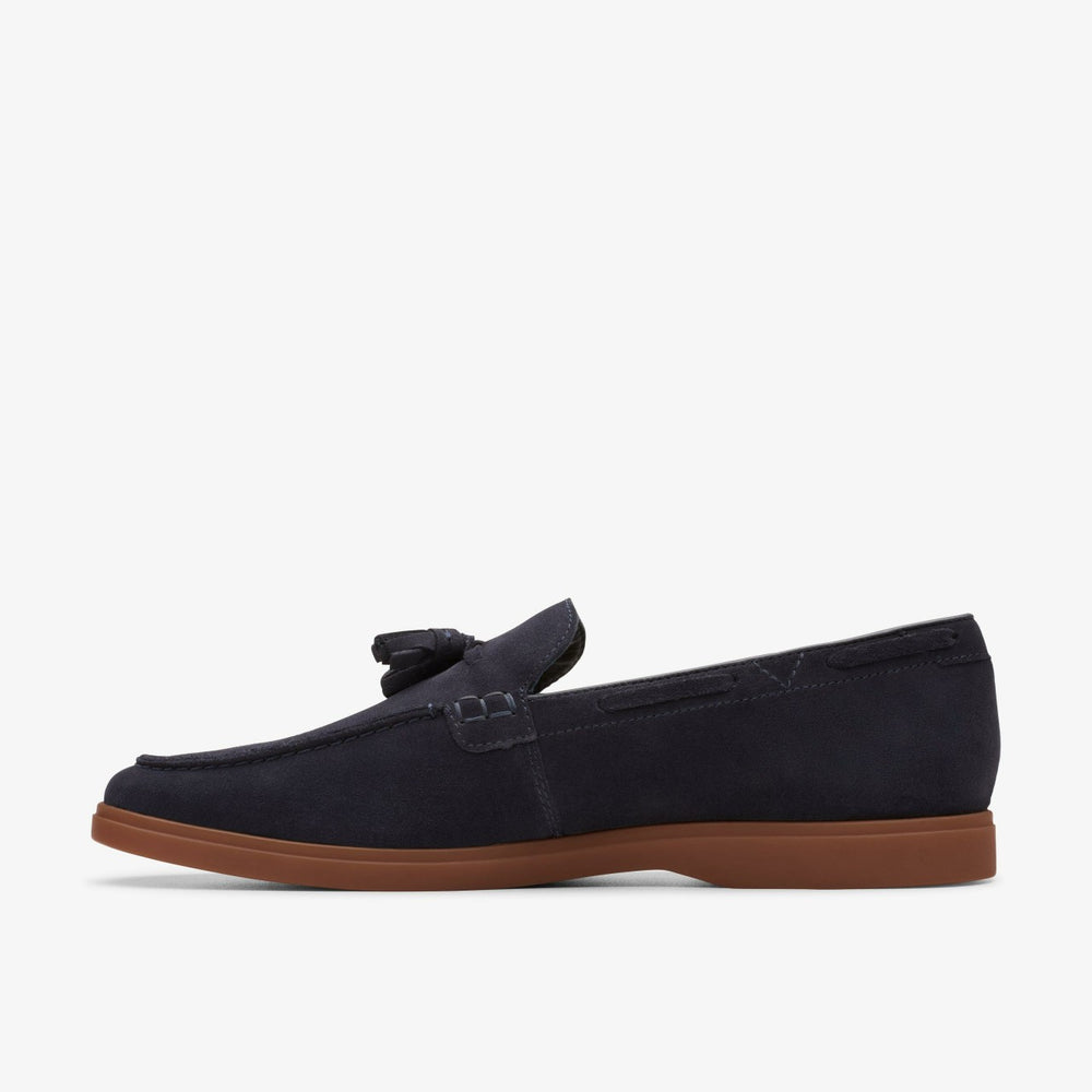 Torford Tassel Navy Suede | Clarks outlet