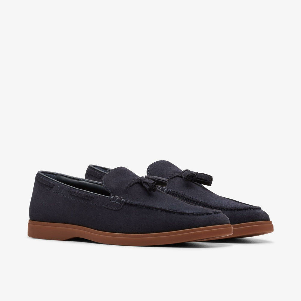 Torford Tassel Navy Suede | Clarks outlet