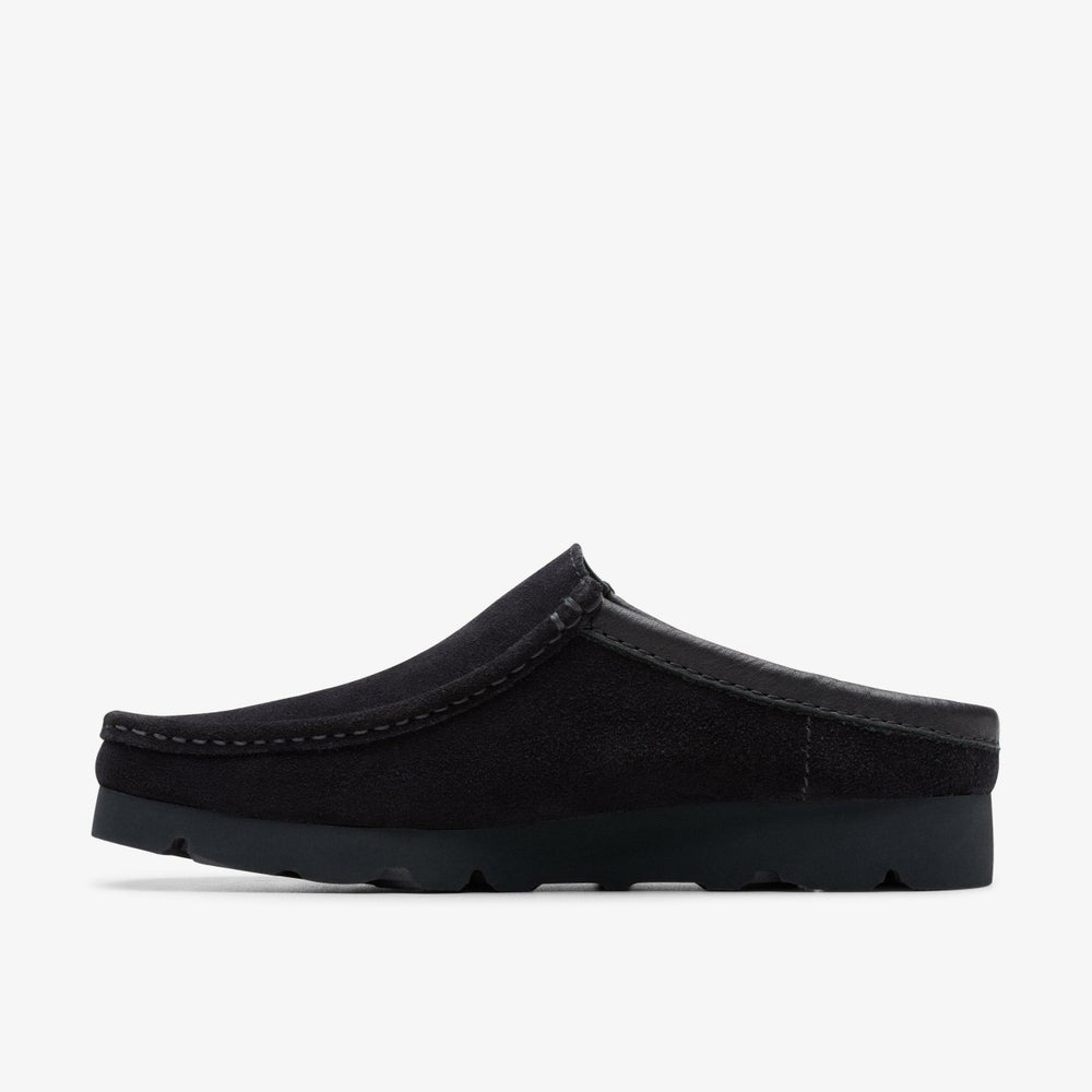 Wallabee Slip Black Suede | Clarks outlet