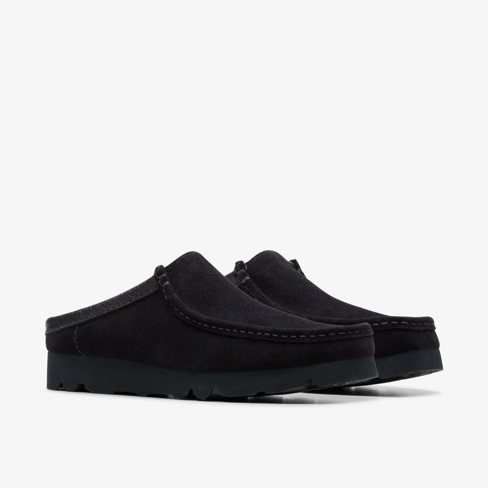 Wallabee Slip Black Suede | Clarks outlet