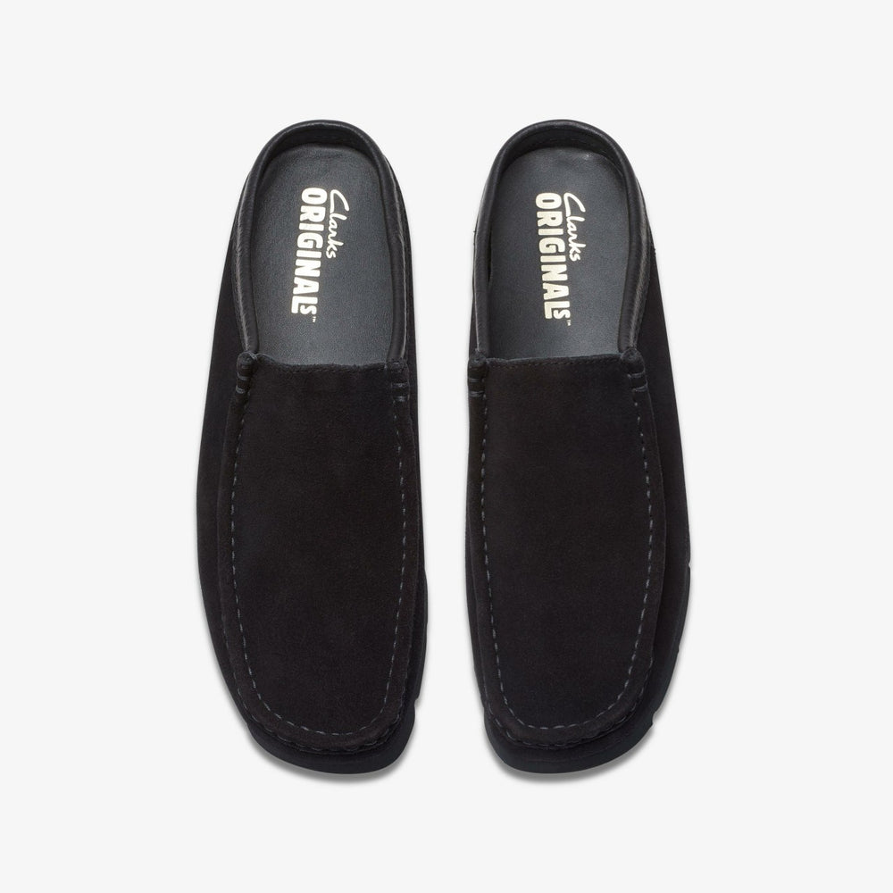 Wallabee Slip Black Suede | Clarks outlet