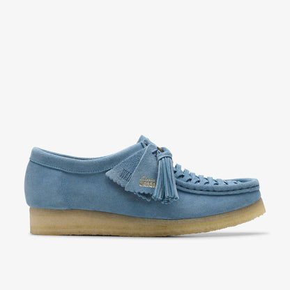 Wallabee Weave Powder Blue Suede | Clarks online