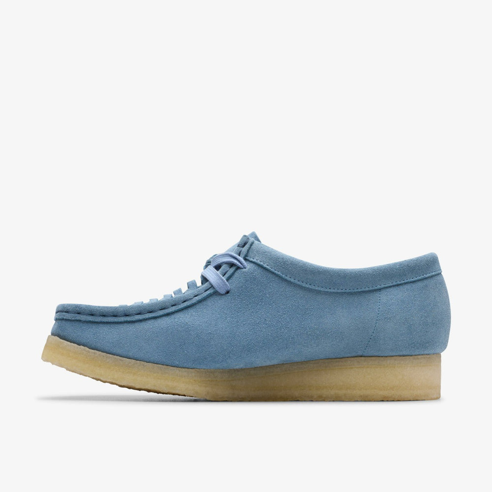 Wallabee Weave Powder Blue Suede | Clarks online