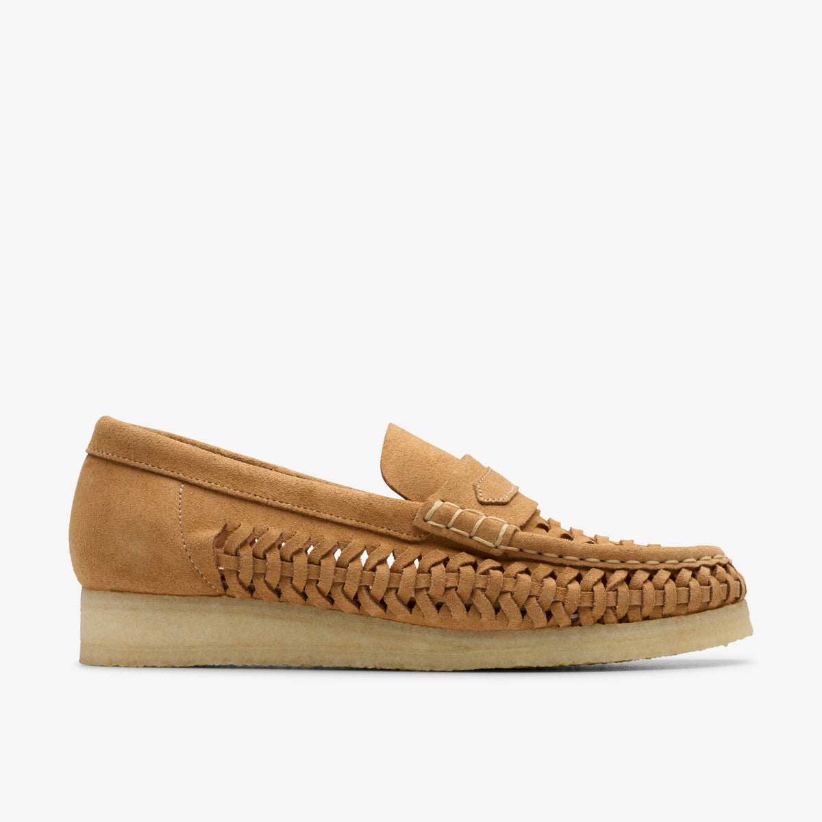 Wallabee Loafer Weave Tan Suede | Clarks outlet
